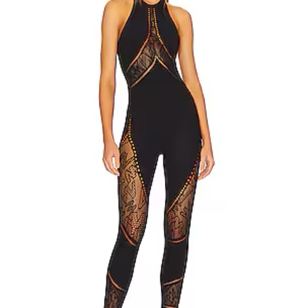 Wolford Halter Jumpsuit with Lace Details